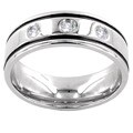 Stainless Steel Men's Cubic Zirconia Band