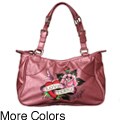 Ed Hardy 'Love Eternal' Rose Print Tote Bag