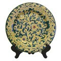 Royal Evergreen Porcelain Plate with Stand