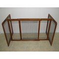 Crown Pet Chestnut Brown Wood and Wire Pet Gate (27 to 48.75)