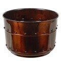 Metal 12-inch Riveted Planters (Set of 2)