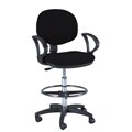 Martin Stanford Drafting Height Chair in Black
