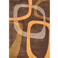 Alliyah Handmade Chocolate Brown New Zealand Blend Wool Rug (8' x 10')