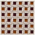 Somertile Reflections Cubic Sienna Glass/ Stone Mosaic Tiles (Pack of 10)