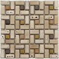 Somertile Tuscan Spiral Sienna Ceramic Mosaic Tiles (Pack of 10)