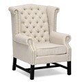 Sussex Beige Linen Club Chair (Set of 2)