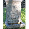 Fleur De Lis Faux Stone Fountain
