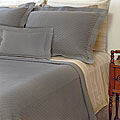 Diamante Full/ Queen-size Grey Matelasse Coverlet