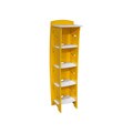 Legare Yellow and White Five-shelf Bookcase