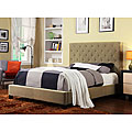 Sophie Taupe Velvet Tufted Full-size Bed