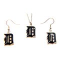 Detroit Tigers Necklace and Dangle Earring Charm Set