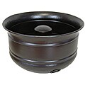 Matte Brown Metal Hose Bowl