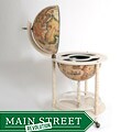 Old Modern Handicrafts White Globe Drinks Cabinet