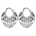 Sunstone Sterling Silver Bali Filigree Hoop Earrings