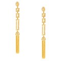 Collette Z Gold Overlay Cubic Zirconia Tassel Earrings