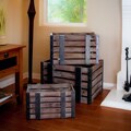 Distressed Wood Crates (Set of 3)