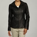Cole Haan Women's Lambskin Stitch Detail Jacket FINAL SALE