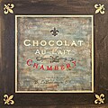 'Chambery Chocolat Brown with Fleur de lis Sign' Canvas Art