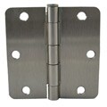 GlideRite 3.5-inch x 1/4-inch Radius Satin Nickel Door Hinges (Case of 24)