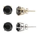 14k Gold 3ct TDW Black Diamond Single Earrings