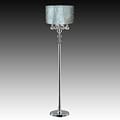 Bistro Oval Shade Crystal Ball 3-light Floor Lamp