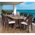 Padova Oval 9-piece Teak and Wicker Dining Set