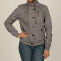 CoffeeShop Juniors Pewter Cotton Twill Bomber Jacket