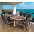 Michelangelo Oval 9-piece Teak and Wicker Dining Set