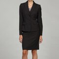 Calvin Klein Women's Charcoal/ White Skirt Suit
