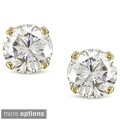 Miadora 14k Gold 1/2ct TDW Diamond Solitaire Earrings (J-K, I2-I3)