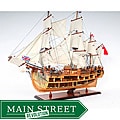 Old Modern Handicrafts 'HMS Endeavour' Open-Hull Model Ship