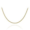 Mondevio 18k Gold Over Silver 24-inch Twisted Rope Chain Necklace