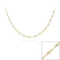 Mondevio 18k Gold Over Sterling Silver 24-inch Singapore Chain Necklace