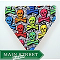 Ruff Stuff USA Grey Skulls Dog Collar Bandana