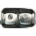 Highpoint Collection Stainless Steel Double Equal Bowl Undermount Kitchen Sink