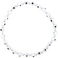 Sterling Silver White Acrylic 'Evil Eye' Stretch Bracelet