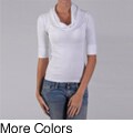 Ci Sono by Journee Juniors Cowlneck Half-sleeve Sweater
