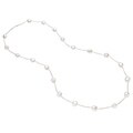 O Jewelry Baroque Cultured White Pearl Necklace (13-14 mm)