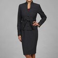 Calvin Klein Women's Charcoal Two-piece Skirt Suit