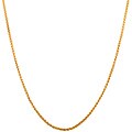 14k Rose Gold 18-inch Round Wheat Chain