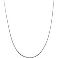 14k White Gold 16-inch Diamond-cut Round Wheat Chain