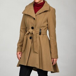 Steve Madden Women's Camel Belted Coat FINAL SALE
