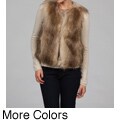 Steve Madden Women's Animal-print Faux-fur Vest FINAL SALE