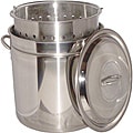King Kooker 102-qt Ridged Stainless Steel Pot with Steam Basket and Lid