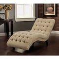Abbyson Living Soho Cream Fabric Chaise