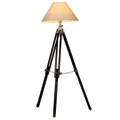 Oxford Tripod Wood Floor Lamp with White Shade