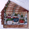 Tapestry Merry Snowman Place Mats (Set of 6)