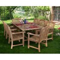 Cannes Rectangular 9-piece Teak Dining Set