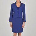 Danny & Nicole Women's Scoop Neck Sheath Dress and Ruffle Jacket