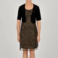 Danny & Nicole Women's Animal Print Dress and Jacket Set